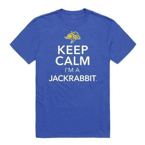 W Republic 523-707-RYL-01 South Dakota State University Jackrabbits Keep Calm T-Shirt, Royal - Small