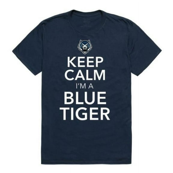 W Republic 523-720-NVY-04 Lincoln University Blue Tigers Keep Calm T-Shirt, Navy - Extra Large