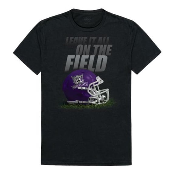 W Republic 524-251-BLK-03 Men Weber State Wildcats Gridiron T-Shirt, Black - Large