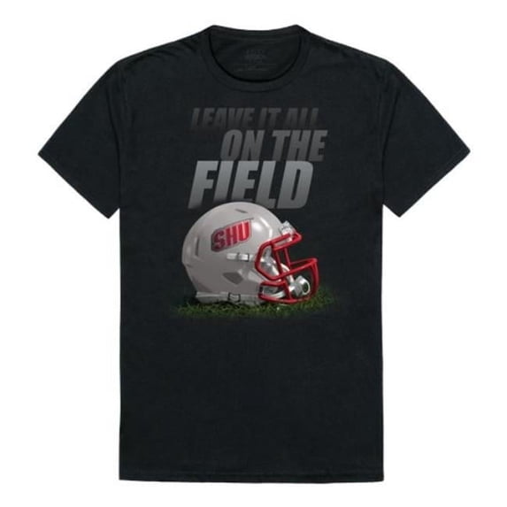 W Republic 524-372-BLK-05 Men Sacred Heart Pioneers Gridiron T-Shirt, Black - 2XL