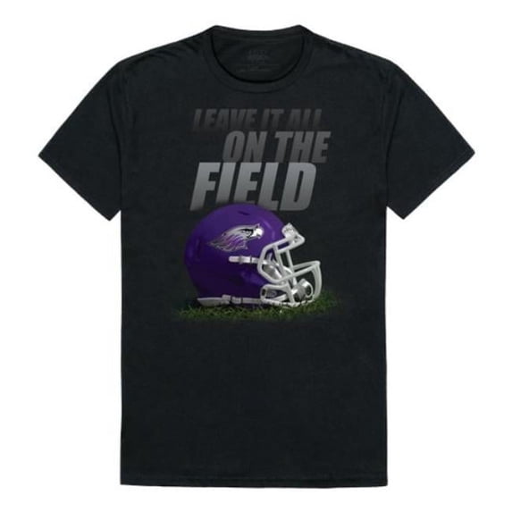 W Republic 524-414-BLK-03 Men Wisconsin-Whitewater Warhawks Gridiron T-Shirt, Black - Large