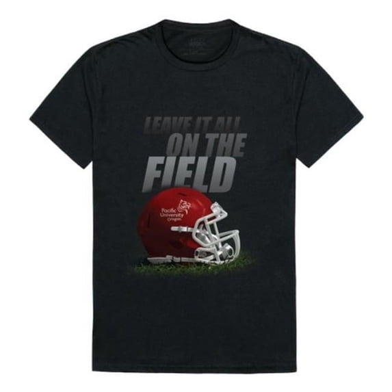 W Republic 524-567-BLK-04 Pacific University Boxers Gridiron T-Shirt, Black - Extra Large