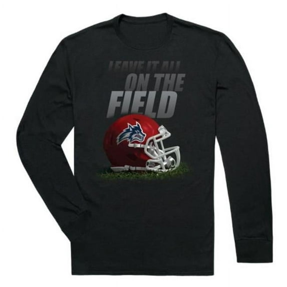 W Republic 525-388-BLK-05 Stony Brook Seawolves Gridiron Long Sleeve T-Shirt, Black - 2XL