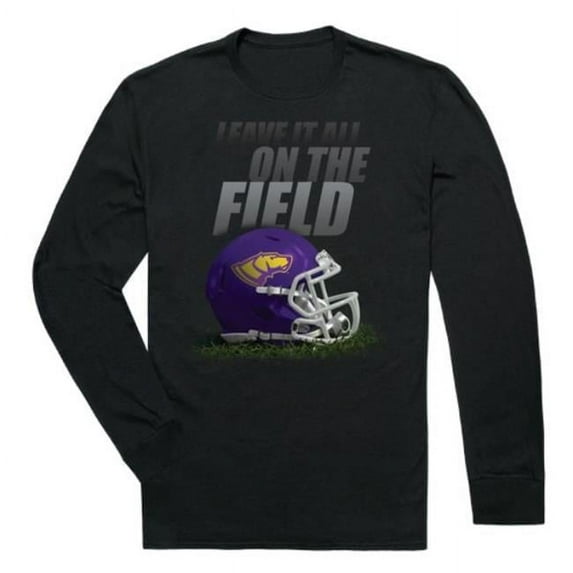 W Republic 525-412-BLK-01 Wisconsin Stevens Point Pointers Gridiron Long Sleeve T-Shirt, Black - Small