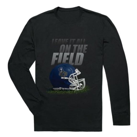 W Republic 525-627-BLK-04 University of Central Oklahoma Bronchos Gridiron Long Sleeve T-Shirt, Black - Extra Large