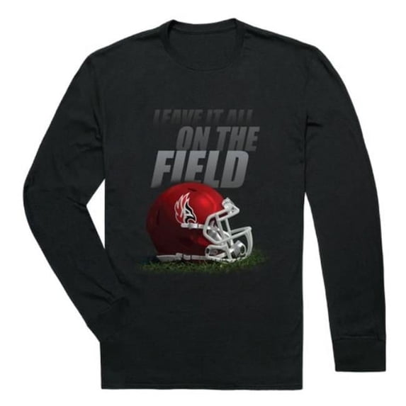W Republic 525-709-BLK-03 Carthage College Firebirds Gridiron Long Sleeve T-Shirt, Black - Large