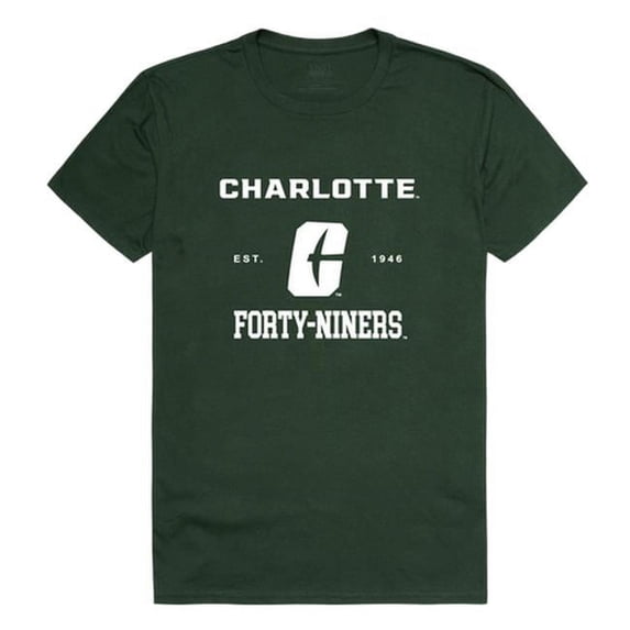 W Republic 526-194-FOR-04 University of North Carolina at Charlotte Men Seal T-Shirt, Forest White - Extra Large