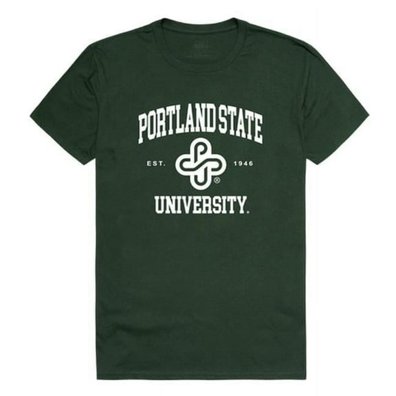 W Republic 526-229-FOR-03 Portland State University Seal T-Shirt, Forest White - Large