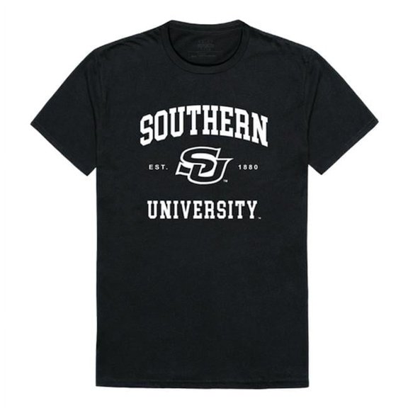 W Republic 526-235-BLK-02 Southern University Seal T-Shirt, Black & White - Medium