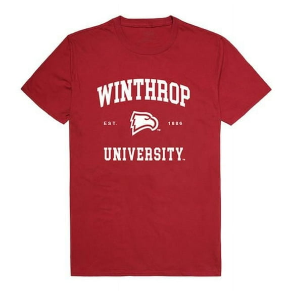 W Republic 526-255-CAR-01 Winthrop University Men Seal T-Shirt, Cardinal - Small