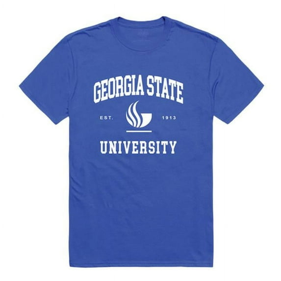 W Republic 526-256-RYL-03 Georgia State University Men Seal T-Shirt, Royal - Large