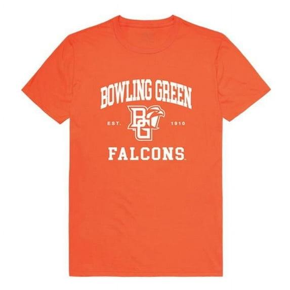 W Republic 526-269-ORN-02 Bowling Green State University Men Seal T-Shirt, Orange & White - Medium