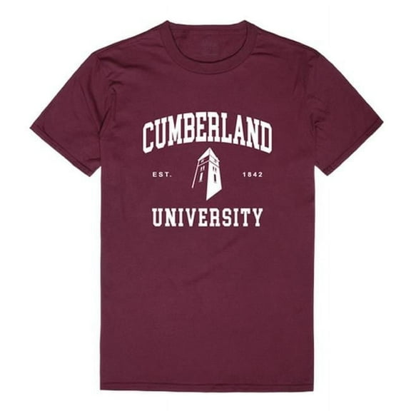 W Republic 526-287-MAR-05 Cumberland University Men Seal T-Shirt, Maroon White - 2XL