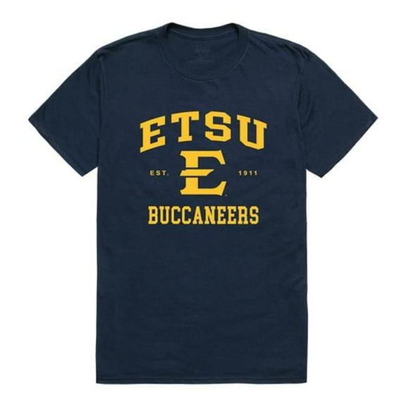 W Republic 526-294-NVY-01 East Tennessee State University Men Seal T-Shirt, Navy - Small