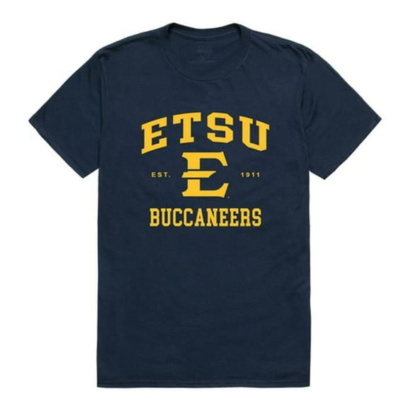 W Republic 526-294-NVY-04 East Tennessee State University Men Seal T-Shirt, Navy - Extra Large