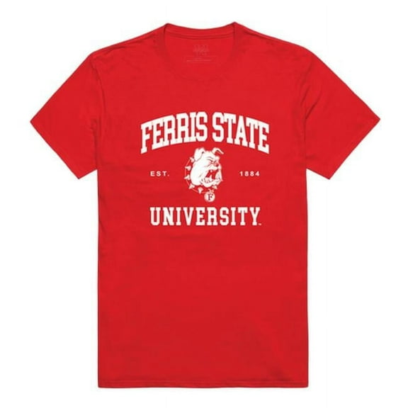 W Republic 526-301-RED-02 Ferris State University Men Seal T-Shirt, Red - Medium