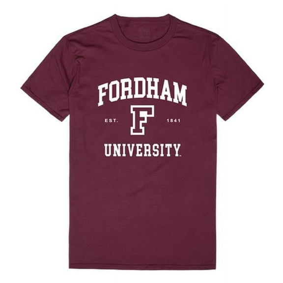 W Republic 526-305-MAR-01 Fordham University Men Seal T-Shirt, Maroon White - Small