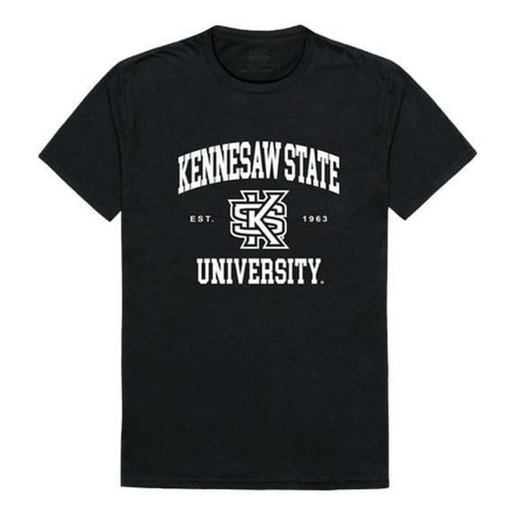 W Republic 526-320-BLK-05 Kennesaw State University Seal T-Shirt, Black & White - 2XL