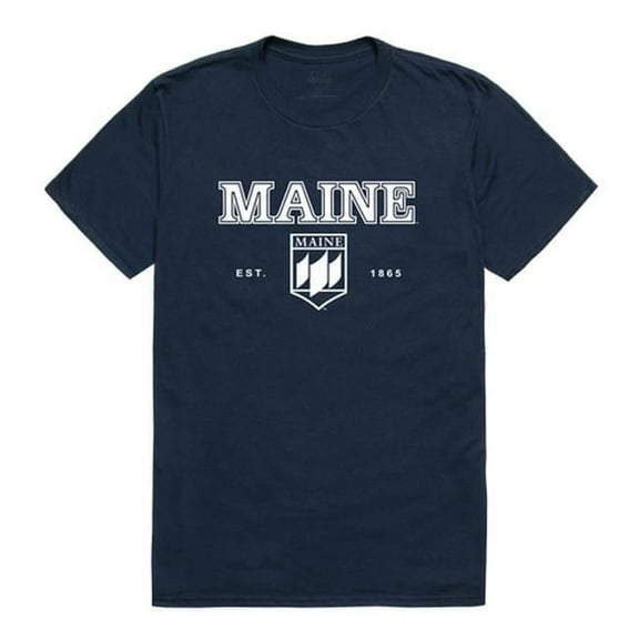 W Republic 526-334-NVY-01 University of Maine Seal T-Shirt, Navy - Small