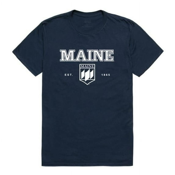 W Republic 526-334-NVY-04 University of Maine Seal T-Shirt, Navy - Extra Large