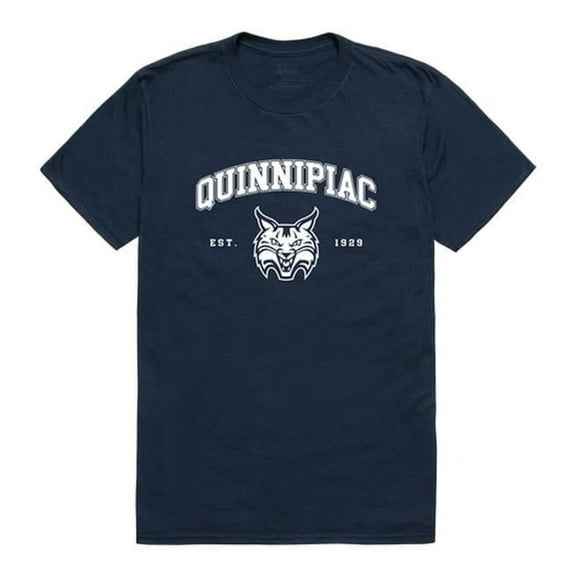 W Republic 526-365-NVY-05 Quinnipiac University Seal T-Shirt, Navy - 2XL