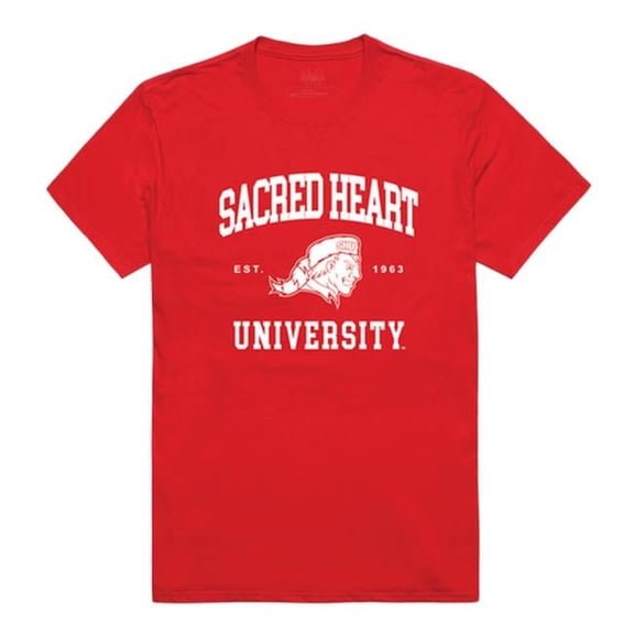 W Republic 526-372-RED-02 Sacred Heart University Seal T-Shirt, Red - Medium