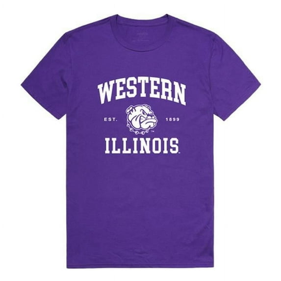 W Republic 526-405-PUR-01 Western Illinois University Seal T-Shirt, Purple - Small