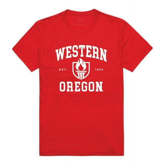 W Republic 526-406-RED-04 Western Oregon University Seal T-Shirt, Red - Extra Large