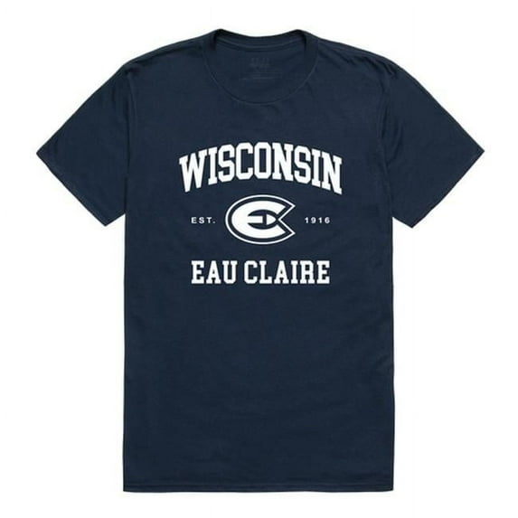 W Republic 526-409-NVY-01 University of Wisconsin-Eau Claire Seal T-Shirt, Navy - Small