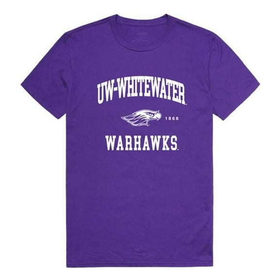 W Republic 526-414-PUR-04 University of Wisconsin-Whitewater Seal T-Shirt, Purple - Extra Large