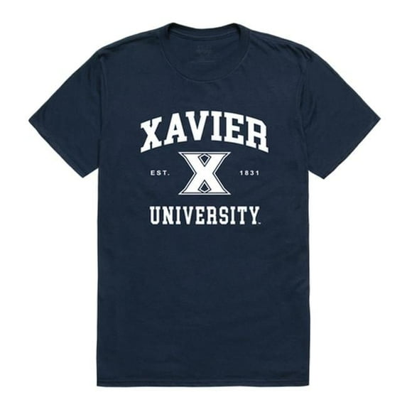 W Republic 526-417-NVY-04 Xavier University Seal T-Shirt, Navy - Extra Large
