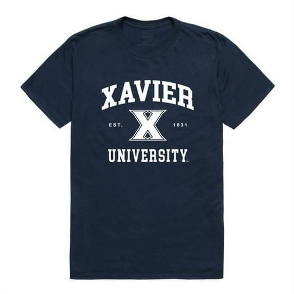 W Republic 526-417-NVY-05 Xavier University Seal T-Shirt, Navy - 2XL