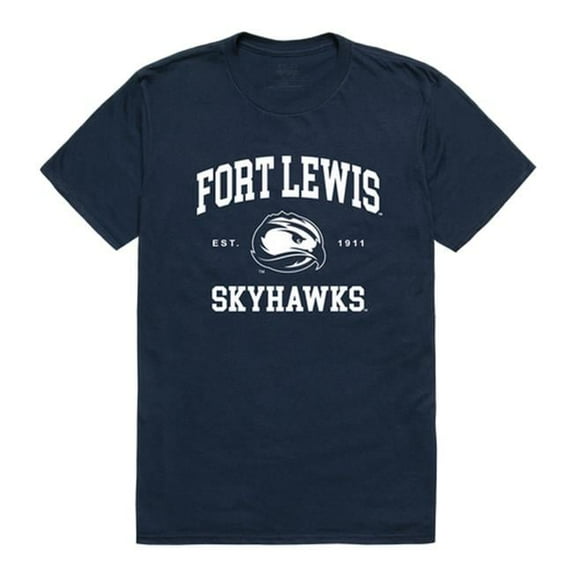 W Republic 526-437-NVY-04 Fort Lewis College Seal T-Shirt, Navy - Extra Large