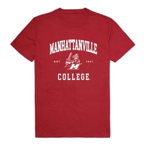 W Republic 526-454-CAR-04 NCAA Manhattanville College Valiants Seal T-Shirt, Cardinal - Extra Large