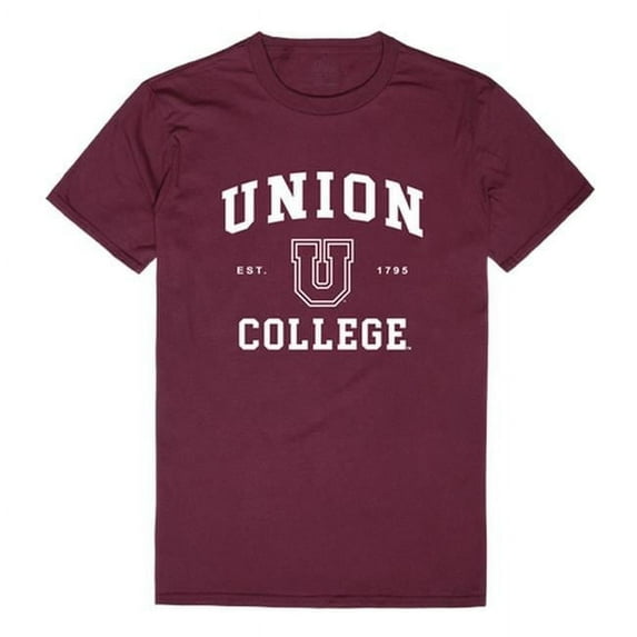 W Republic 526-461-MAR-01 NCAA Union College Bulldogs Seal T-Shirt, Maroon - Small
