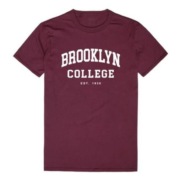 W Republic 526-503-MAR-03 Brooklyn College Bulldogs Seal College T-Shirt, Maroon - Large