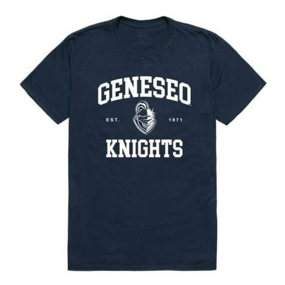 W Republic 526-520-NVY-04 State University of New York at Geneseo Knights Seal College T-Shirt, Navy - Extra Large