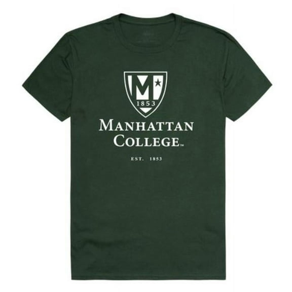 W Republic 526-535-FOR-03 Manhattan College Jaspers Seal T-Shirt, Forest Green - Large