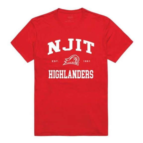 W Republic 526-555-RED-02 New Jersey Institute of Technology Highlanders Seal College T-Shirt, Red - Medium