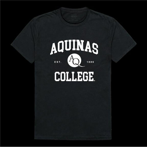 W Republic 526-611-BLK-04 Aquinas College Saints Seal T-Shirt, Black - Extra Large