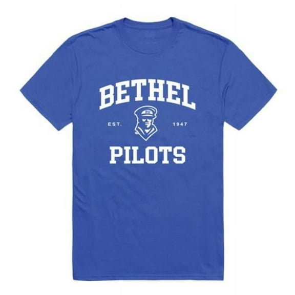 W Republic 526-617-RYL-01 Bethel University Pilots Seal College T-Shirt, Royal - Small