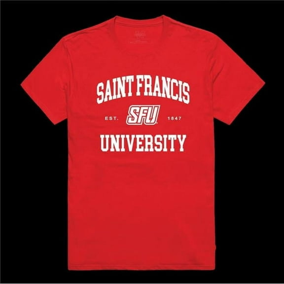 W Republic 526-669-RED-03 Saint Francis University Red Flash Seal College T-Shirt, Red - Large