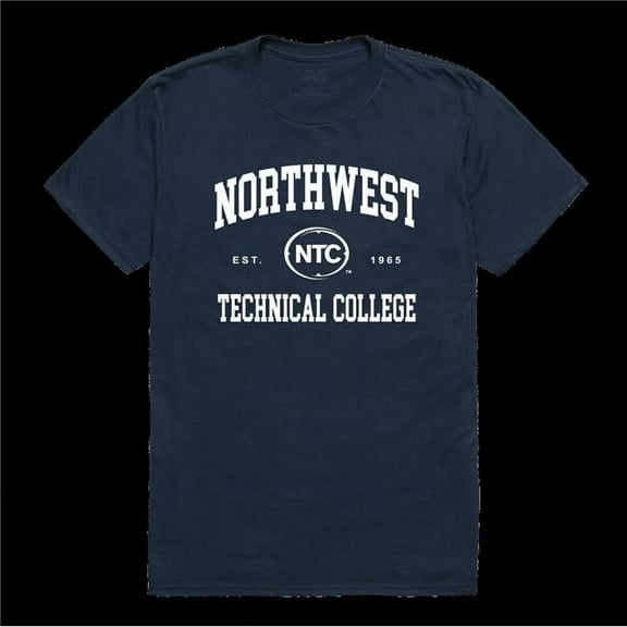 W Republic 526-703-NVY-02 Northwest Technical College Hawks Seal College T-Shirt, Navy - Medium