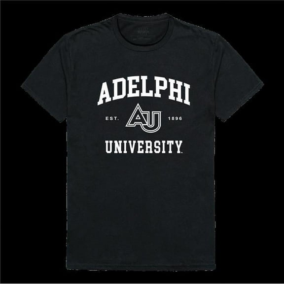 W Republic 526-733-BLK-03 Adelphi University Panthers Seal College T-Shirt, Black - Large