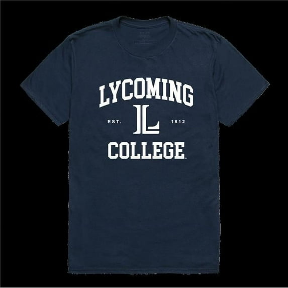 W Republic 526-740-NVY-04 Lycoming College Warriors Seal T-Shirt, Navy - Extra Large