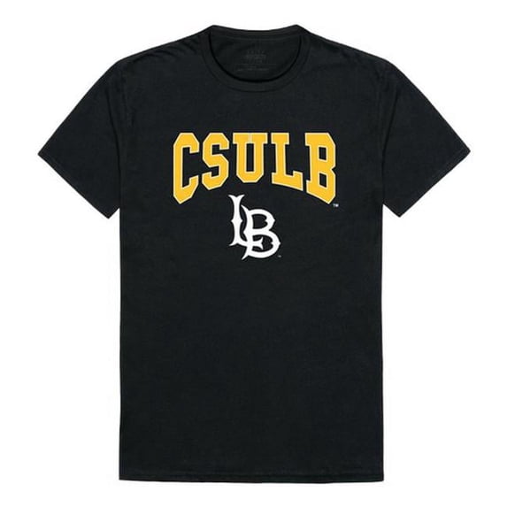 W Republic 527-109-BLK-04 NCAA Long Beach State The Beach Athletic T-Shirt, Black - Extra Large
