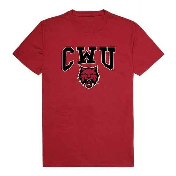 W Republic 527-213-339-03 Central Washington University Athletic T-Shirt, Cardinall - Large