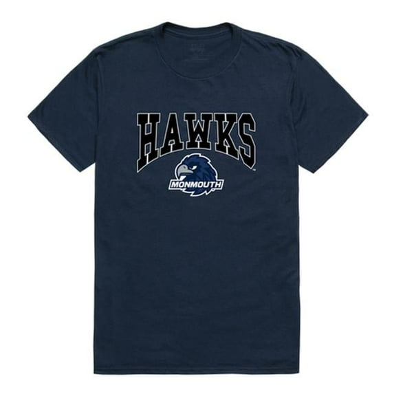 W Republic 527-345-BGT-03 Monmouth University Athletic T-Shirt, Navy 2 - Large