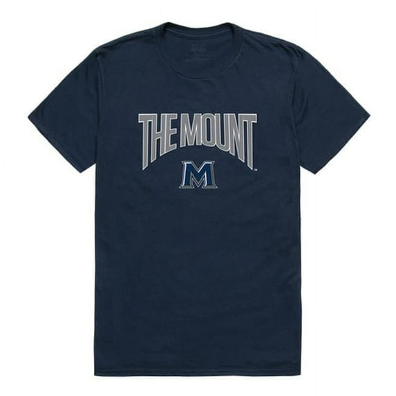 W Republic 527-347-BGT-02 Mount St. Marys University Athletic T-Shirt, Navy - Medium