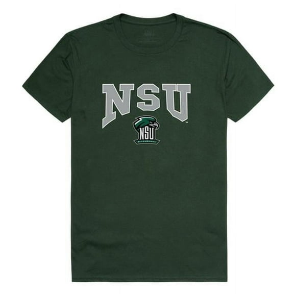 W Republic 527-426-033-03 Northeastern State University Men Athletic T-Shirt, Forest White - Large